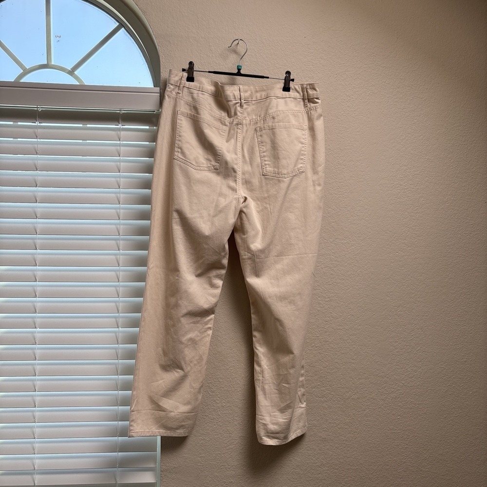 Cato Ripped High Rise Boyfriend Fit Cream Beige Distressed Size 14 Jeans - Picture 2 of 5